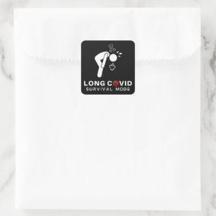 Sticker Carré Mode de survie COVID LONG