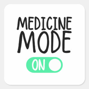 Sticker Carré Mode Médecine activé
