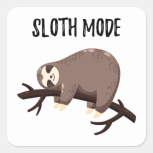 Sticker Carré Mode Sloth