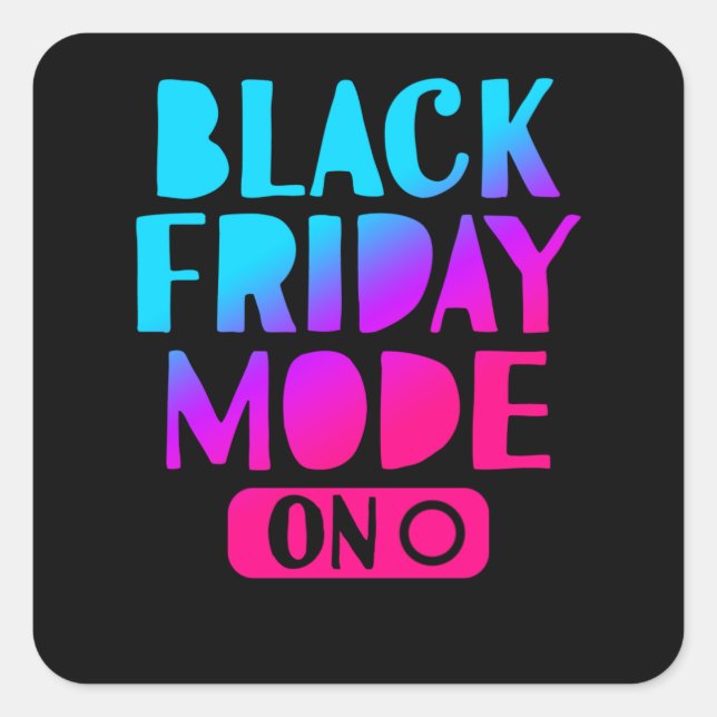 Sticker Carré Mode Vendredi Noir En Deal Shopping (Devant)