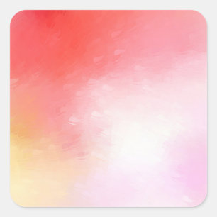 Sticker Carré Modèle Abstrait rose rouge orange jaune vierge