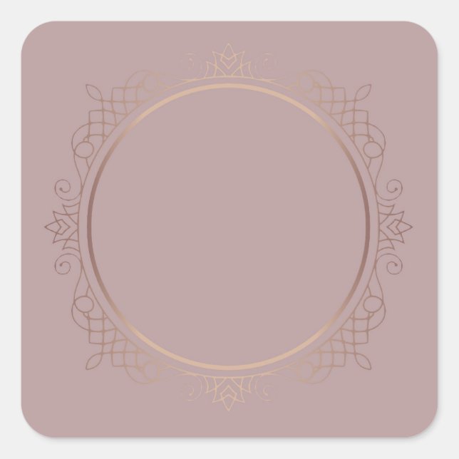 Sticker Carré Modèle blanc élégant et tendance sur mesure Rose G (Devant)