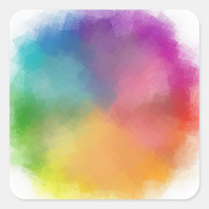 Sticker Carré Modèle Bleu Violet Vert Rose Rouge Jaune Orange