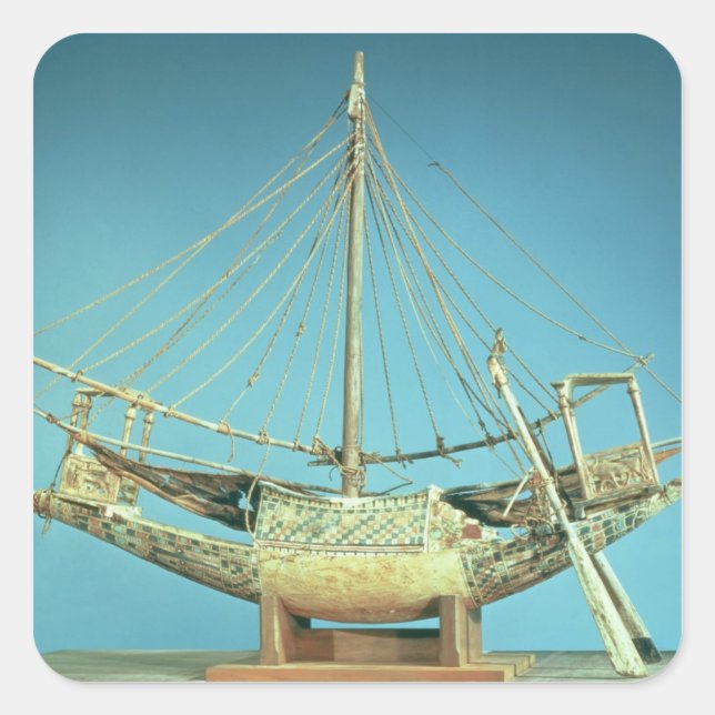 Sticker Carré Modèle de l'un des bateaux du pharaon (Devant)