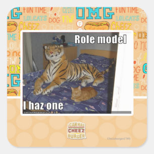 Sticker Carré Modèle de rôle, j'en ai un