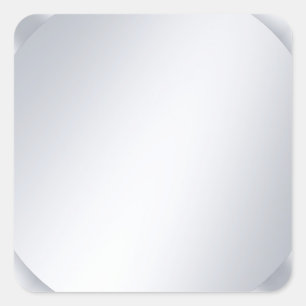 Sticker Carré Modèle élégant vierge look argent glamour