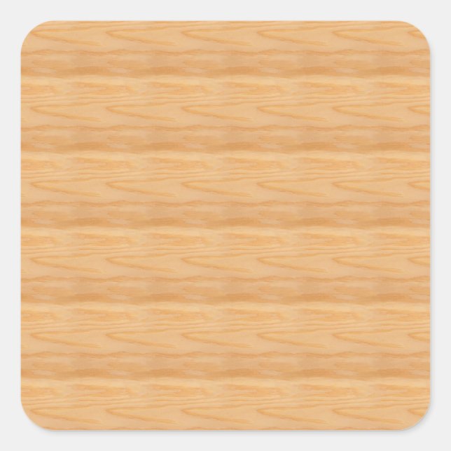 Sticker Carré Modèle en bois élégant personnalisé Classique (Devant)
