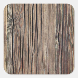 Sticker Carré Modèle en bois patiné d'arrière - plan de planche