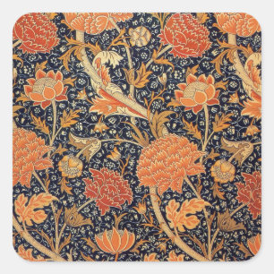 Sticker Carré Modèle floral vintage William Morris Cray