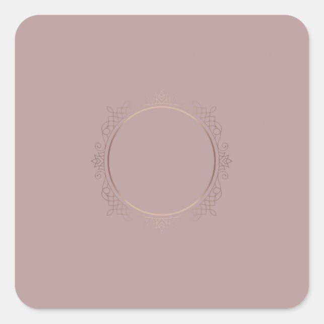 Sticker Carré Modèle Gold Blank Rose tendance Ajouter un design  (Devant)