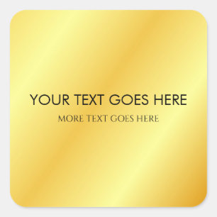 Sticker Carré Modèle personnalisé Ajoutez votre texte Nom Monogr