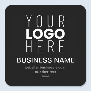 Sticker Carré Modèle promotionnel simple pour le logo de votre e