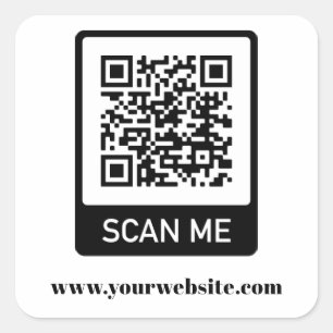 Sticker Carré Modèle simple à code QR