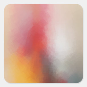 Sticker Carré Modèle vierge d'art abstrait coloré moderne person