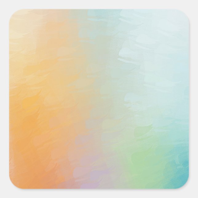 Sticker Carré Modèle vierge d'art abstrait rose rouge jaune bleu (Devant)