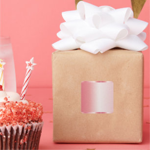 Sticker Carré Modèle vierge en or rose Ajoutez votre texte Nom L