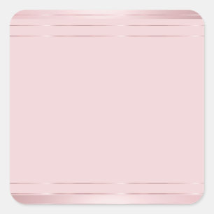 Sticker Carré Modèle vierge en rose gold tendance élégant modern