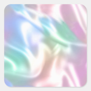 Sticker Carré Modèle vierge iridescent 2, logo photo art texte D