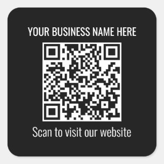 Sticker Carré moderne de code QR simple