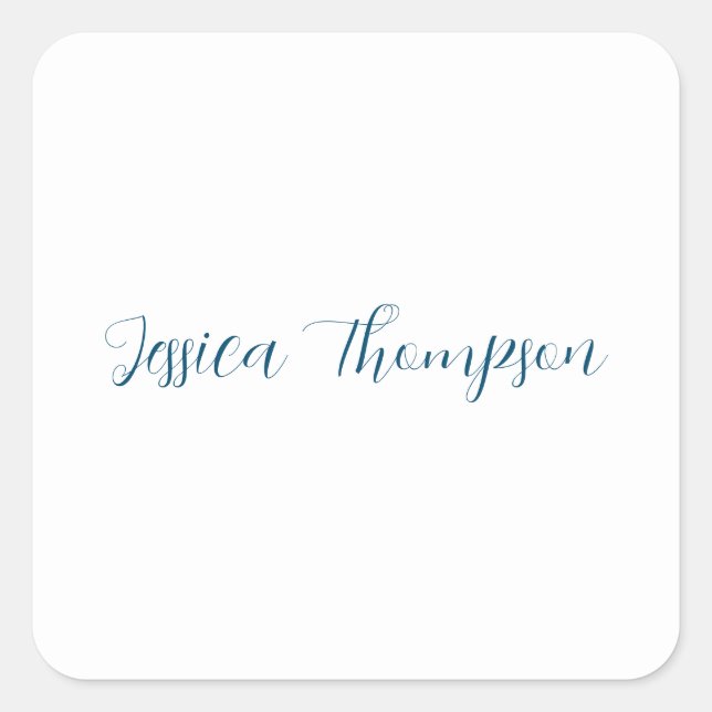 Sticker Carré Moderne élégant Plain Simple Professionnel (Devant)