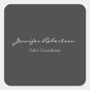 Sticker Carré Moderne Gris Misty Rose Plain unique