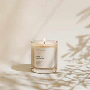 Sticker Carré Moderne minimaliste bougie cosmétique