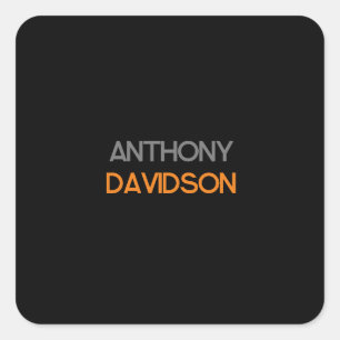 Sticker Carré Moderne minimaliste Élégant Professionnel Plain