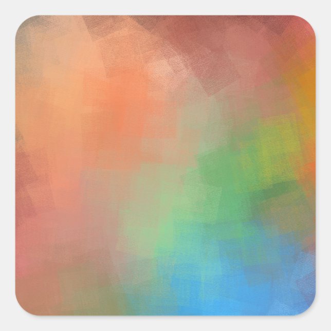 Sticker Carré Moderne modèle vierge d'art abstrait élégant (Devant)