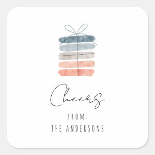 Sticker Carré Moderne Simple Chic Acclamations ! Cadeau pour Vou