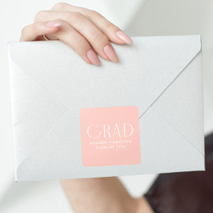 Sticker Carré Modernité Simplicité Blush Graduation
