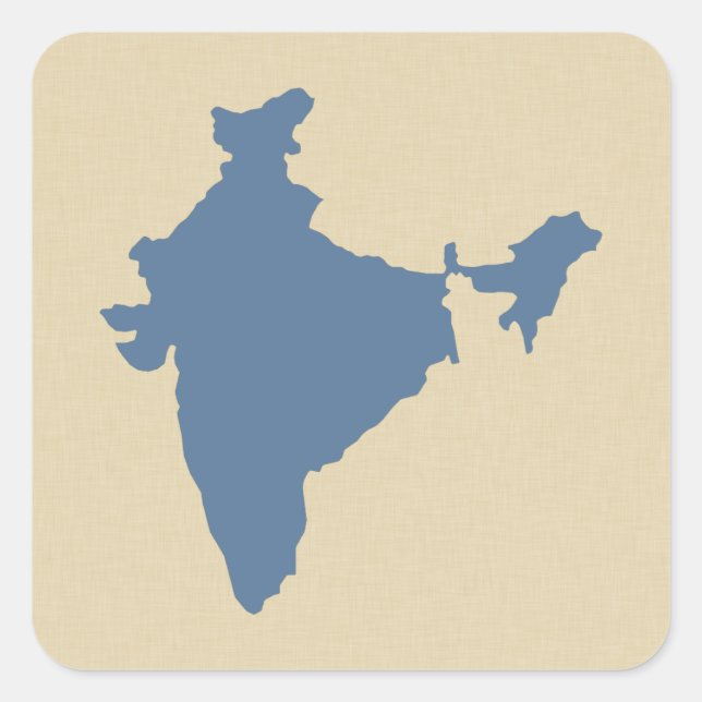 Sticker Carré Modes d'épices bleues du Cachemire Inde (Devant)