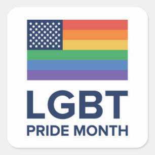 Sticker Carré Mois de la fierté LGBT États-Unis