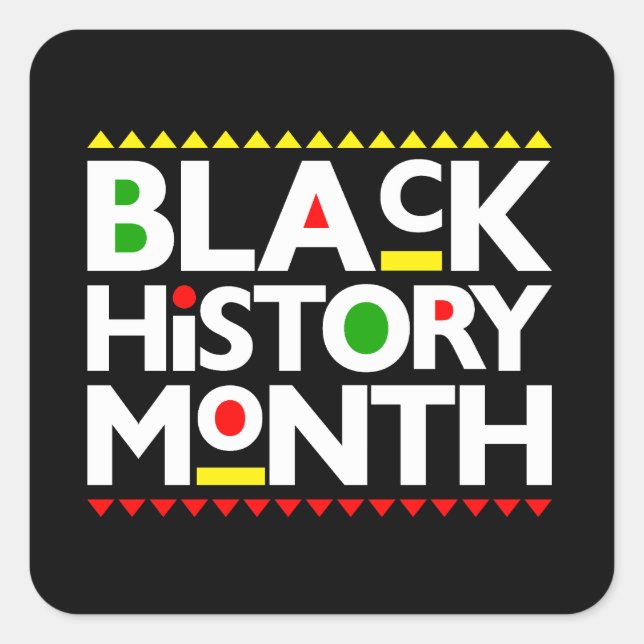 Sticker Carré Mois de l'histoire noire Melanin Hommes Femmes Enf (Devant)