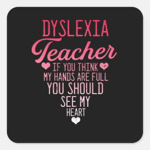 Sticker Carré mois de sensibilisation à la dyslexie, octobre