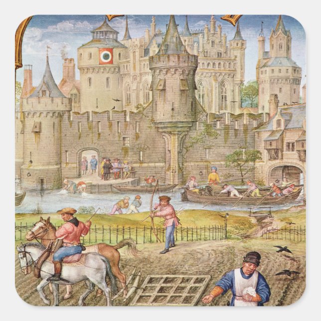 Sticker Carré Mois d'octobre (Devant)