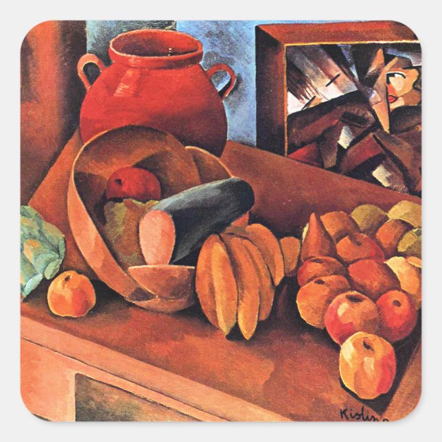 Sticker Carré Moise Kisling, Still Life with Fruit, (Devant)
