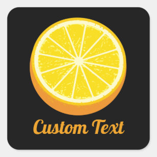 Sticker Carré Moitié orange