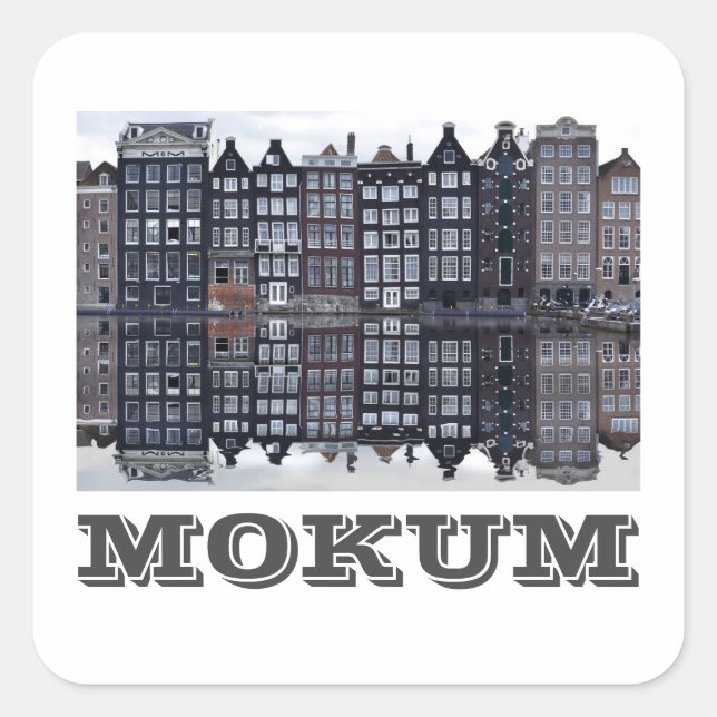 Sticker Carré Mokum (Amsterdam) (Devant)