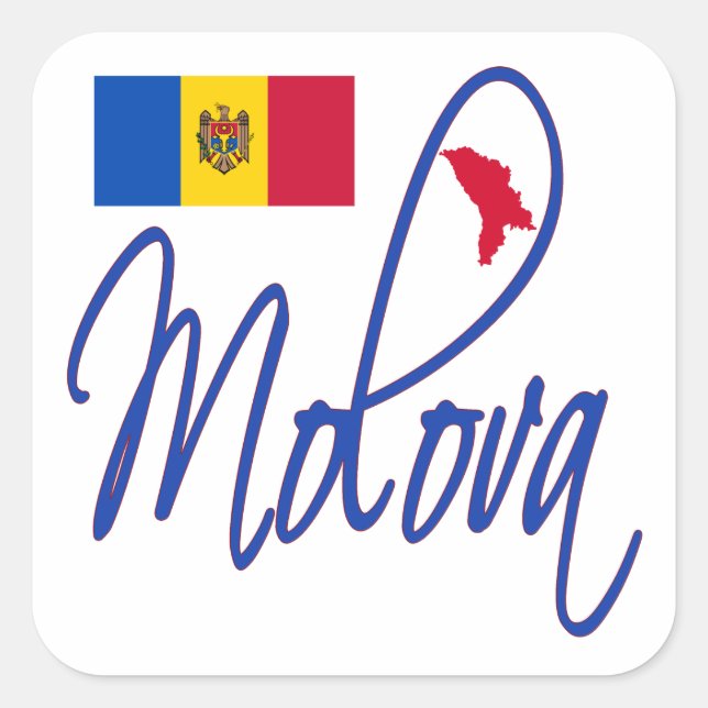 Sticker Carré Moldavie (Devant)