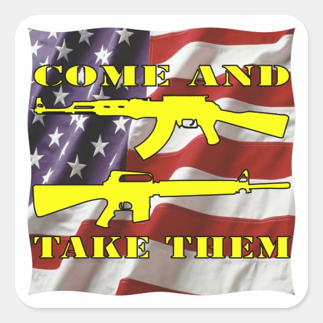 Sticker Carré Molon Labe (Devant)