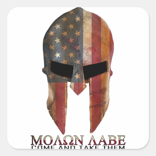 Sticker Carré Molon Labe (Devant)