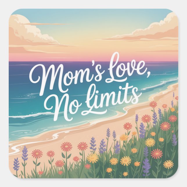 Sticker Carré Mom’s Love, No Limits (Devant)