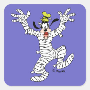 Sticker Carré Momie d'Halloween de Dingo