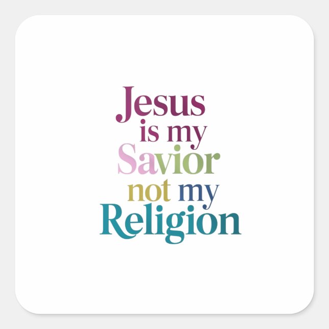 Sticker Carré Mon coeur appartient à Jésus seulement (Devant)