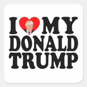 Sticker Carré Mon Donald Trump 47e président