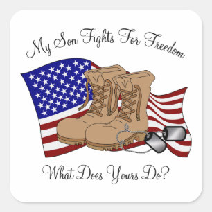 Sticker Carré Mon Fils Lutte Pour La Liberté