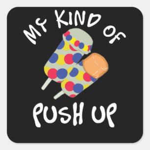 Sticker Carré Mon Genre De Push Up Push Pop Ice Cream