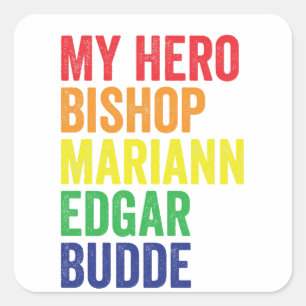 Sticker Carré Mon héros Mgr Mariann Edgar Budde Trans LGBT