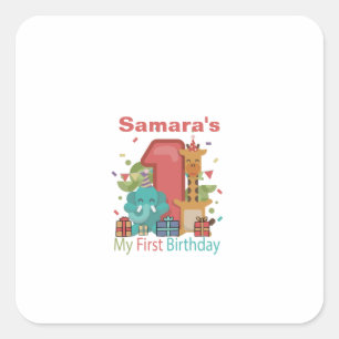 Sticker Carré Mon premier anniversaire