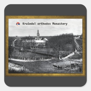 Sticker Carré MONASTÈRES SERBES - Monastère de Krušedol 2